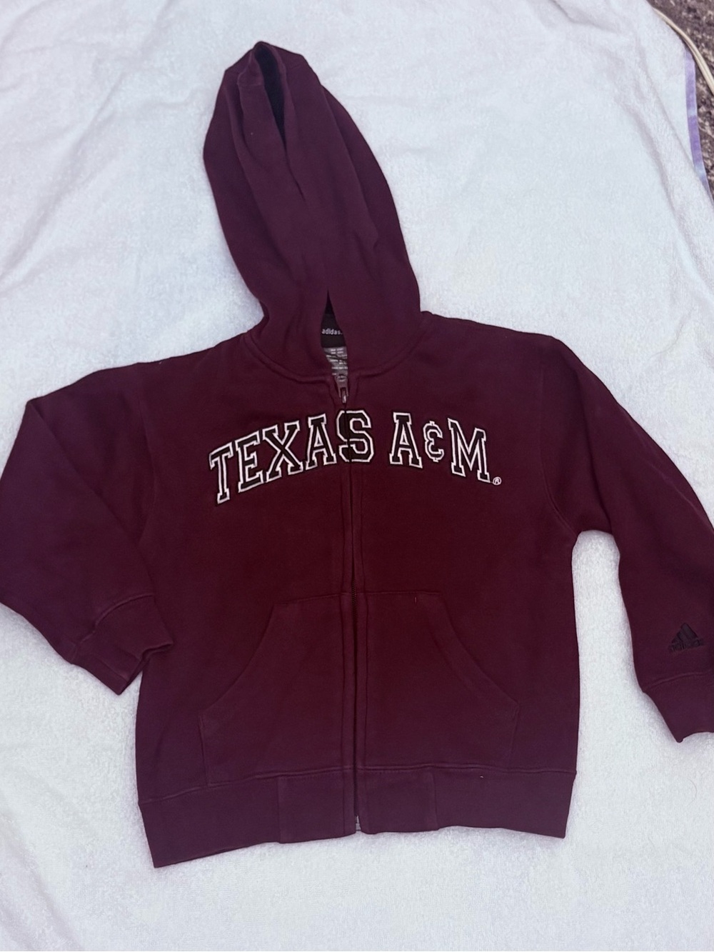 adidas Kids Texas A&M Maroon Full-Zip Hoodie